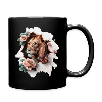 Lion Vintage - Mug uni - noir - Droite