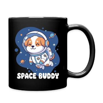 Space Buddy Astronaut Dog - Full Colour Mug - black - Right