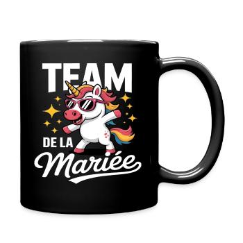 Brautteam Humor Junggesellinnenabschied Einhorngeschenk - Tasse einfarbig - Schwarz - Rechts