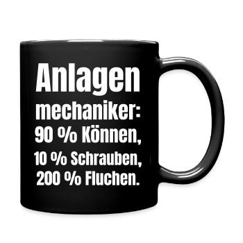 Plant mechanic Spruch - Full Colour Mug - black - Right
