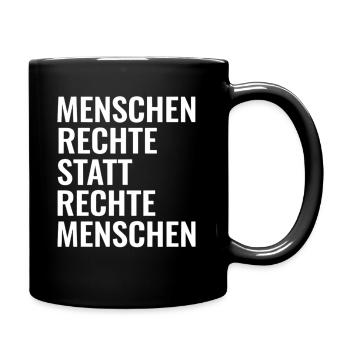 Human rights instead of right-wing people Anti-right - Full Colour Mug - black - Right
