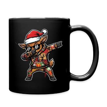 Dab Rentier Streetart Wintermotiv Dabbing XMAS - Tasse einfarbig - Schwarz - Rechts