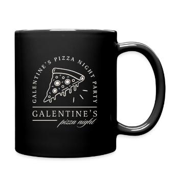 Soirée pizza des Galentines, dîner de fille de la Saint-Valentin - Mug uni - noir - Droite
