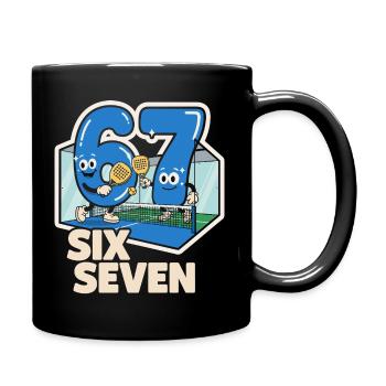 67 Six Seven meme Padel - Italian Funny - Full Colour Mug - black - Right