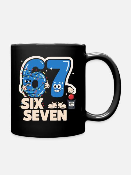 67 Six Seven Anti Weihnachten Lustig Italienisch B - Tasse einfarbig - Schwarz