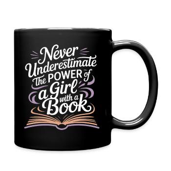 Le pouvoir d’une fille avec un livre – Lecture - Mug uni - noir - Droite