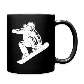 Snowboard Motiv für echte Liebhaber - Tasse einfarbig - Schwarz - Rechts