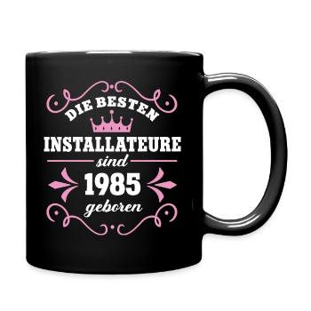 Plumber Birthday 1985 Born 85 - Full Colour Mug - black - Right
