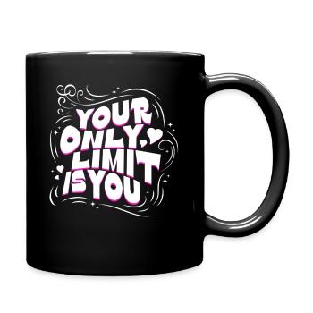Votre seule limite, c’est vous – Motivation Typographie - Mug uni - noir - Droite