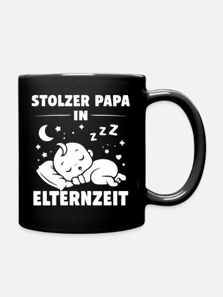 Proud dad on parental leave - Full Colour Mug - black