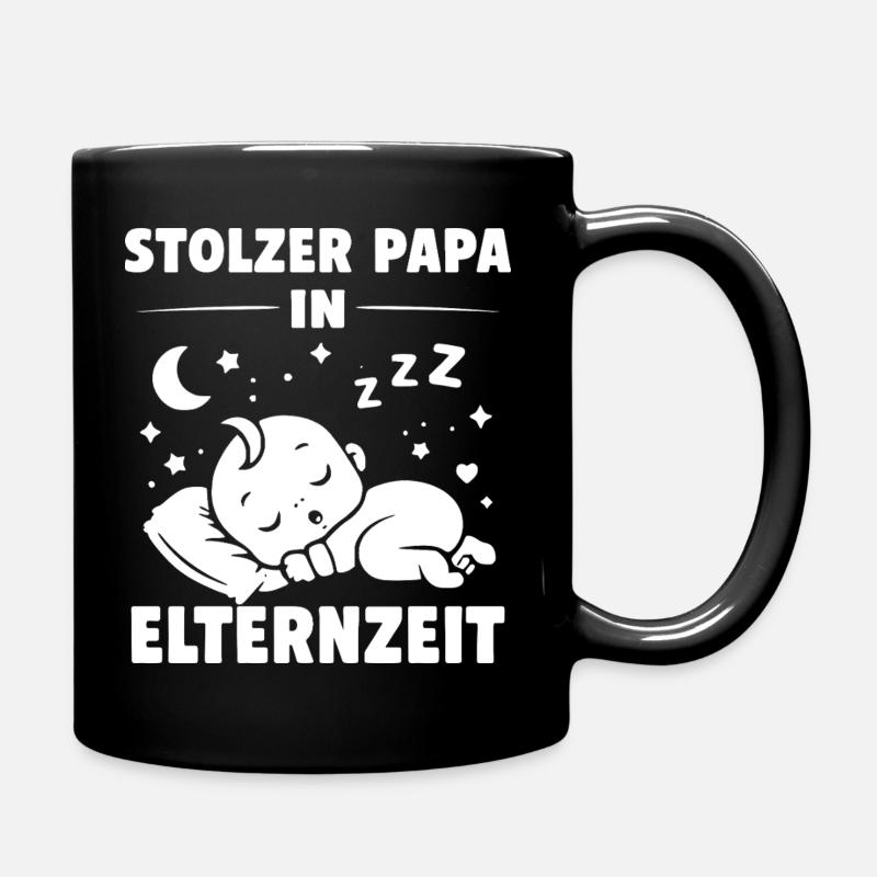 Proud dad on parental leave - Full Colour Mug - black