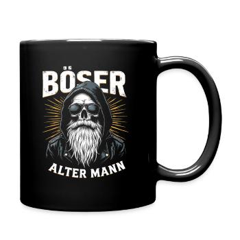 Nasty Old Man Skull Pullover Hoodie - Full Colour Mug - black - Right