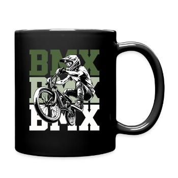 BMX Rider Design – Street & Dirt Bike Style - Tasse einfarbig - Schwarz - Rechts
