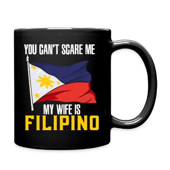 Filipino Pride Philippines National Flag Art - Full Colour Mug - black - Right