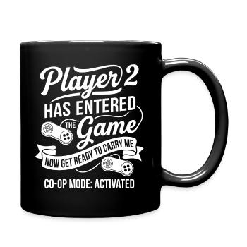 Player 2 has entered the game - Full Colour Mug - black - Right