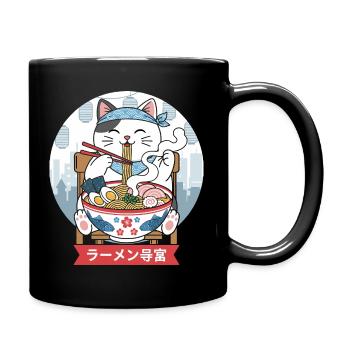 Festin de ramen Neko - Mug uni - noir - Droite