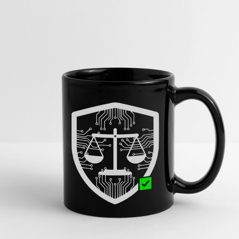 Cyber Security Shield Libra Tech Vector Full Colour Mug