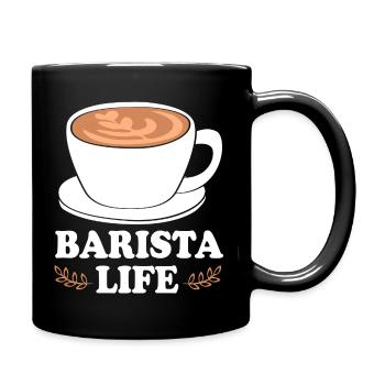 Coffee Caffeine Barista Espresso - Full Colour Mug - black - Right