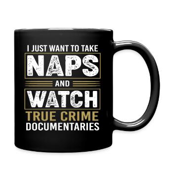 True Crime Krimi - Tasse einfarbig - Schwarz - Rechts