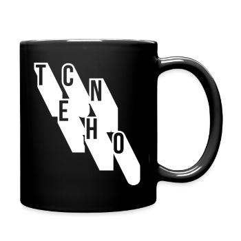 techno music geometric logo design - Full Colour Mug - black - Right