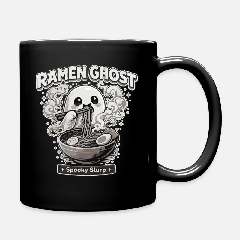 Ramen Ghost lustiges Food Motiv - Tasse einfarbig - Schwarz