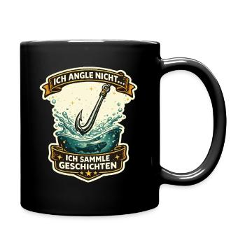 I don't fish, I collect stories - Full Colour Mug - black - Right