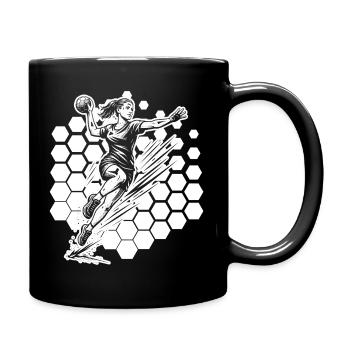 Statement für alle Handball fuer Frauen - Tasse einfarbig - Schwarz - Rechts