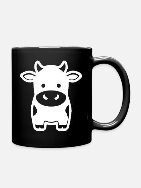 Icône de la vache debout de la vache laitière debout - Mug uni - noir