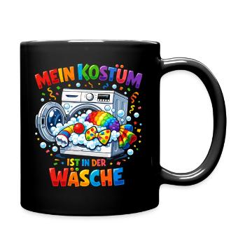 Mein Kostüm ist in der Wäsche Clown lustig - Tasse einfarbig - Schwarz - Rechts