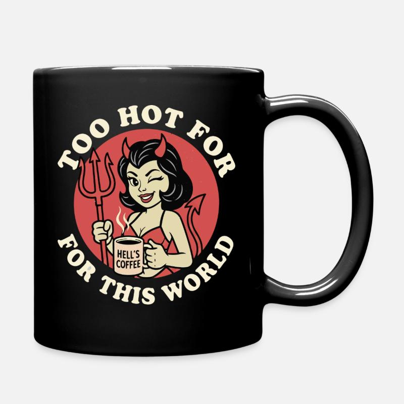 Too hot for this world - Mug uni - noir