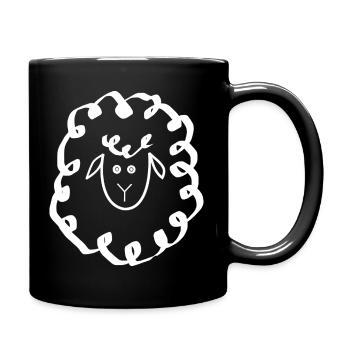 Sheep White - Full Colour Mug - black - Right