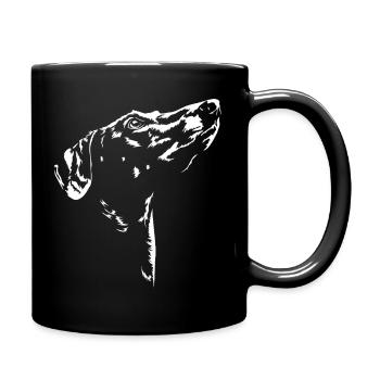 Azawakh Silhouette Greyhounds Greyhound Wilsigns - Full Colour Mug - black - Right