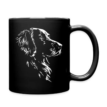 Deutsch Langhaar Silhouette Jagdhunde Wilsigns - Tasse einfarbig - Schwarz - Rechts