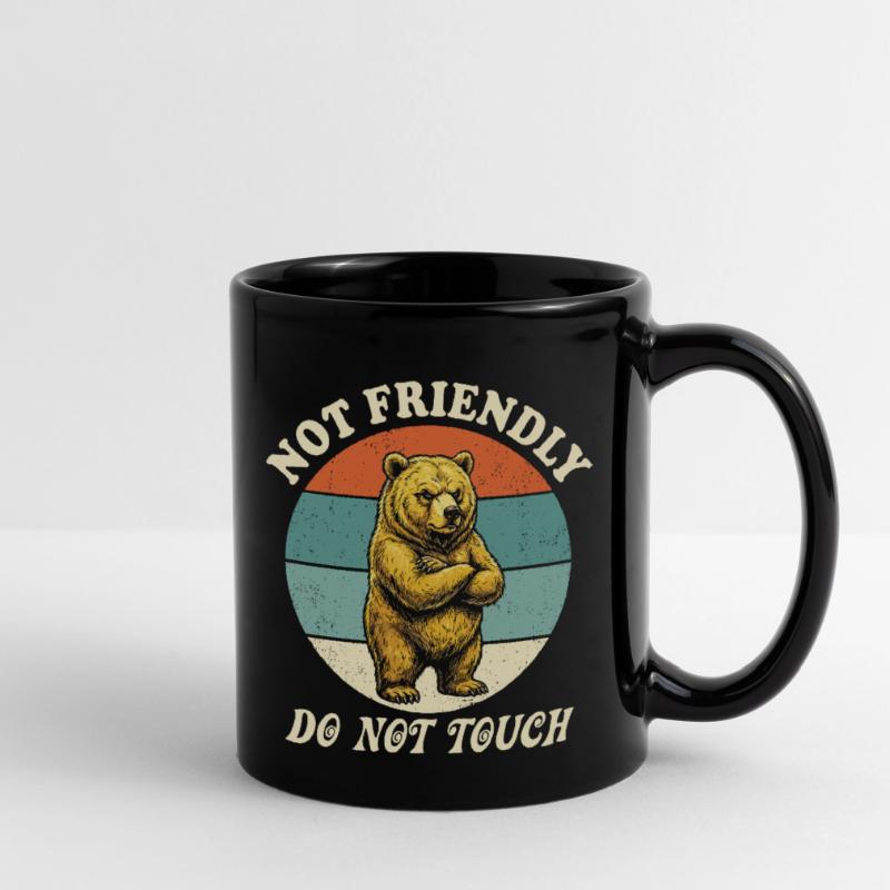 Grumpy Bear Not Friendly Funny Ironic Meme Full Colour Mug