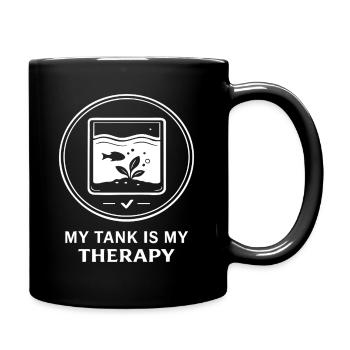 Mon aquarium est ma thérapie – Symbole d’aquarium - Mug uni - noir - Droite