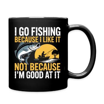 Aller pêcher parce que j’aime ça - Mug uni - noir - Droite