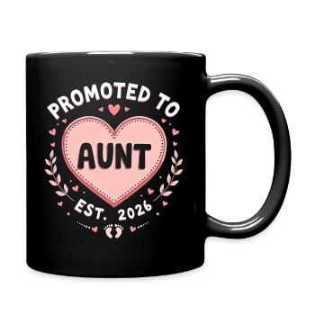 Tante 2026 Tante 2026 Befördert zu Tante 2026 - Tasse einfarbig - Schwarz - Rechts