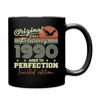 Birthday February 1990 - Full Colour Mug - black - Right