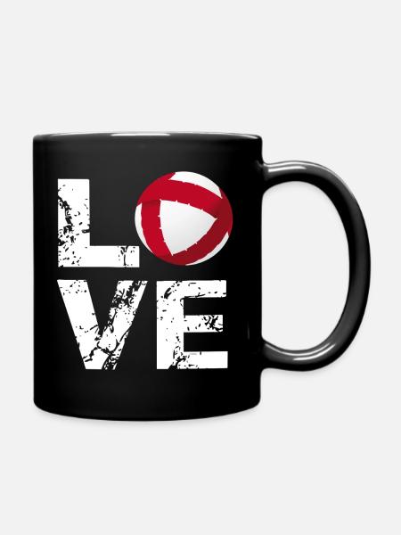 Love Radball, Radballer, Hallenradsport - Tasse einfarbig - Schwarz