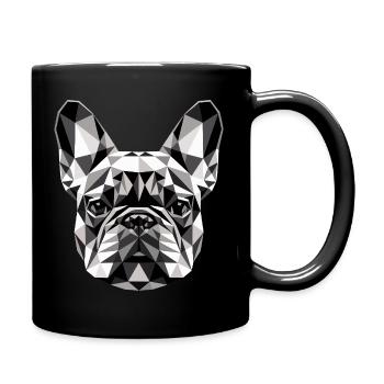 Motif du chien bouledogue français Grand Danois français - Mug uni - noir - Droite