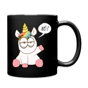Rainbow Unicorn with Murmuring Charm - Full Colour Mug - black - Right