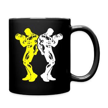 Silhouette de l’équipe de fitness - Mug uni - noir - Droite