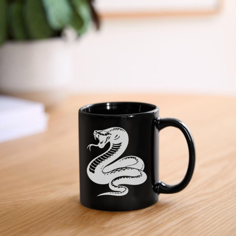 Schlange Python Silhouette Tasse einfarbig
