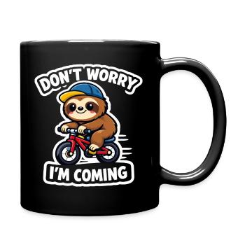 Sloth Kawaii Bicycle Gift Cute - Full Colour Mug - black - Right