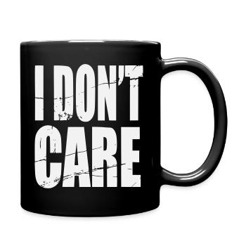 Je me fiche des lettrages grunge - Mug uni - noir - Droite