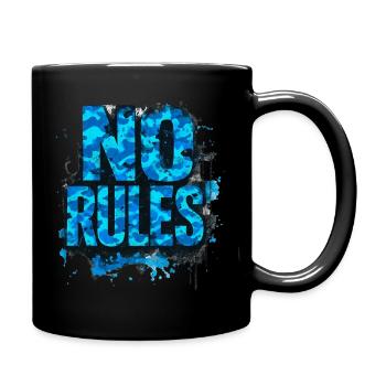 No Rules Urban Graffiti Street Design - Tasse einfarbig - Schwarz - Rechts