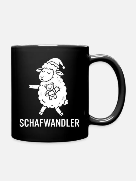 Recognize the Signs Giraffe Middle Finger Funny - Full Colour Mug - black