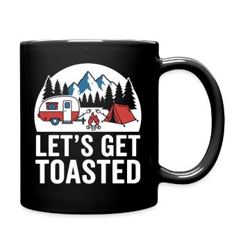 Campfire Camping Scene - Full Colour Mug - black - Right