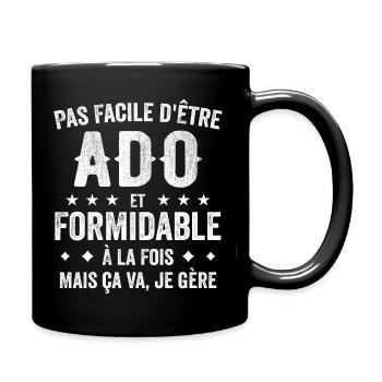 Ado Formidable - Mug uni - noir - Droite