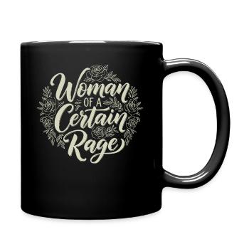 Woman Of A Certain Rage Floral Print - Full Colour Mug - black - Right